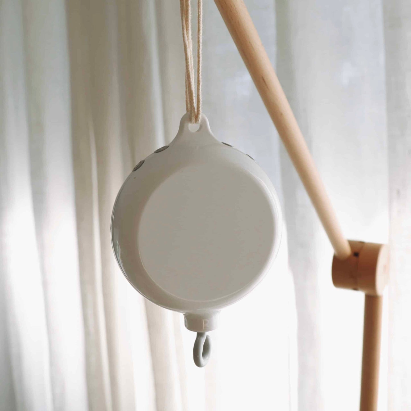 Handmade fluffy clouds baby mobile