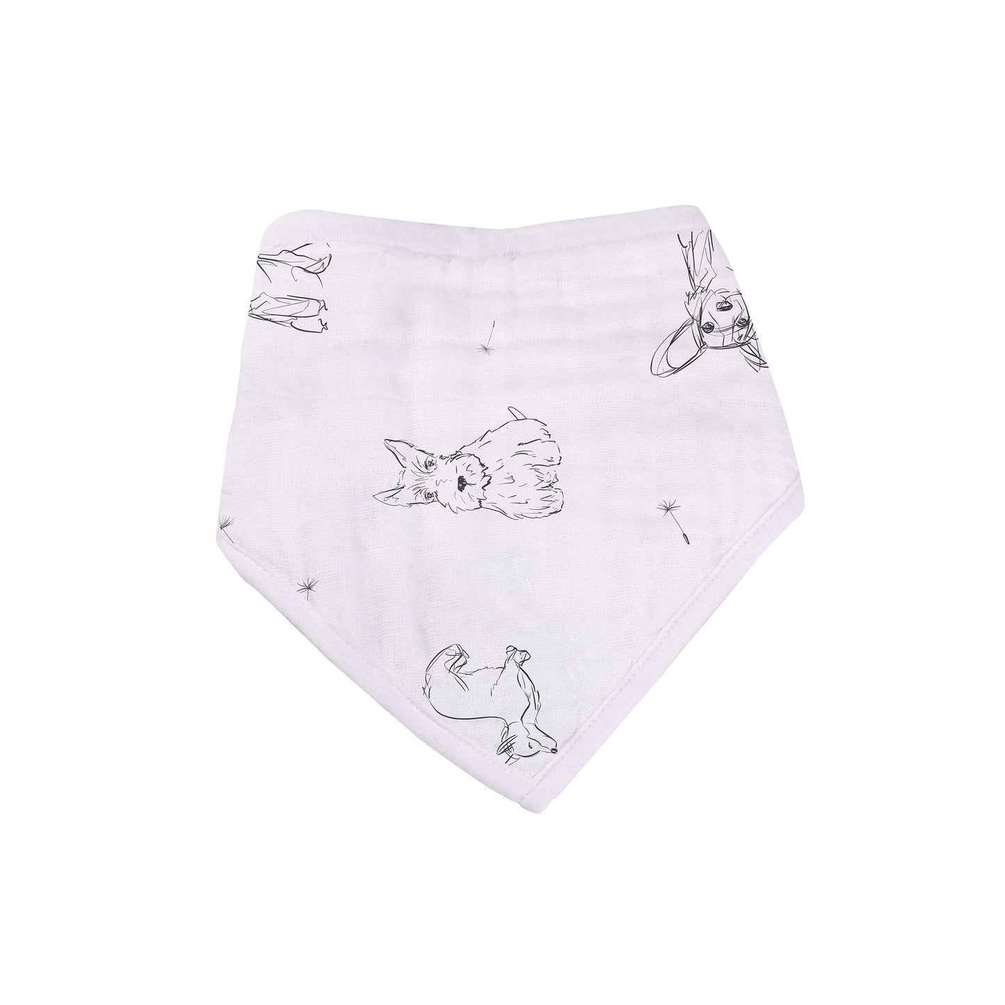 Dandelions Bamboo Bandana Bib 4PK-3