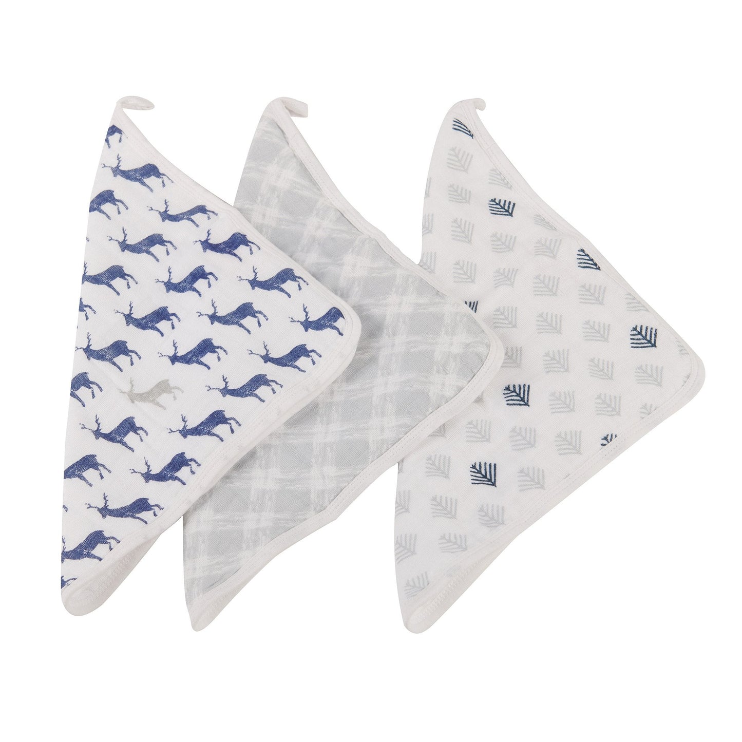 Blue Deer Cotton Washcloth Set 3PK-1