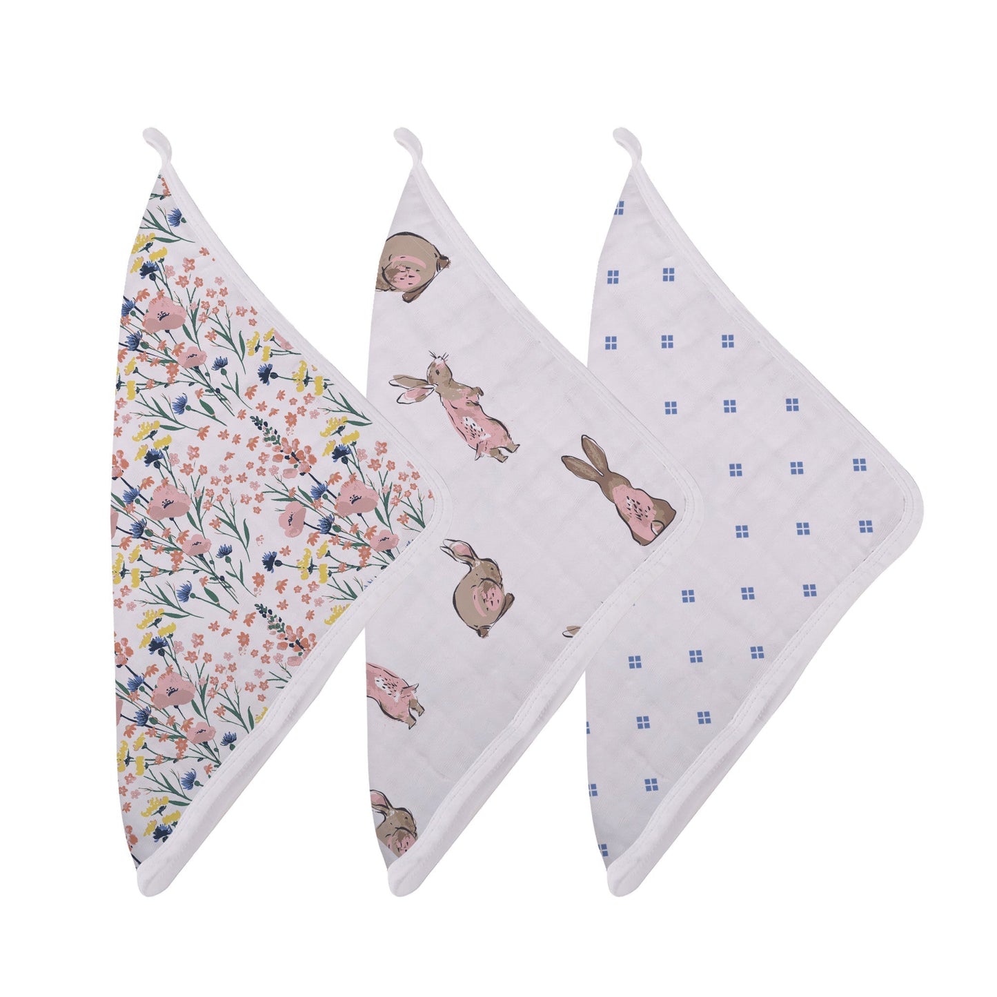 Wildflowers Bamboo Washcloth Set 3 Pack-2