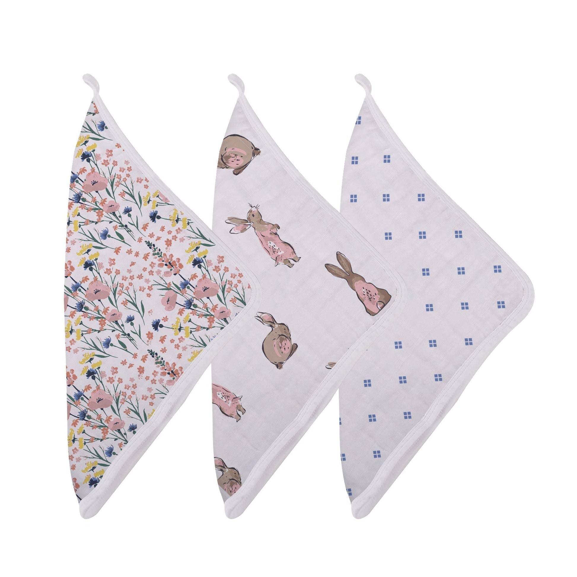 Wildflowers Bamboo Washcloth Set 3 Pack-2