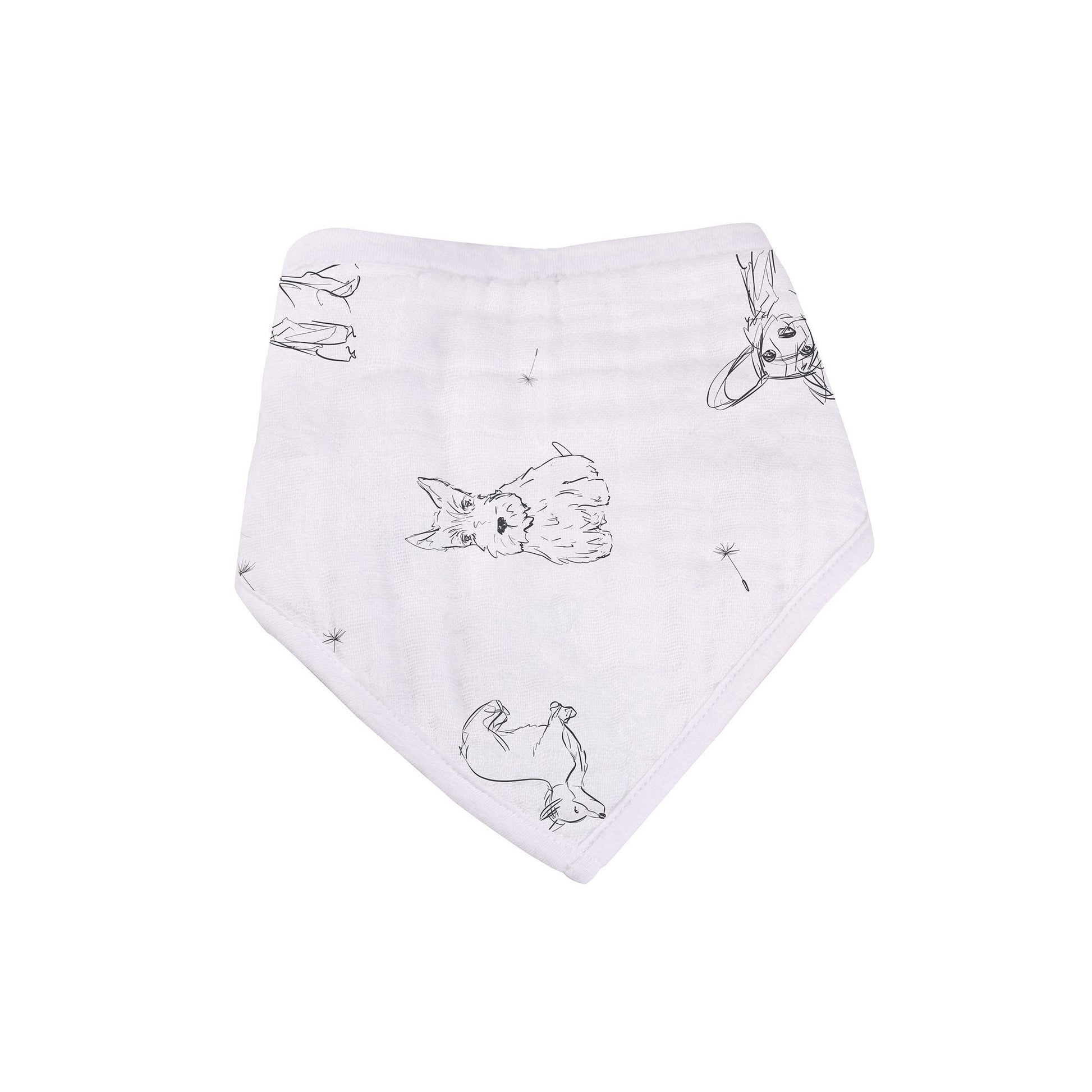 Dandelions Bamboo Bandana Bib 4PK-3