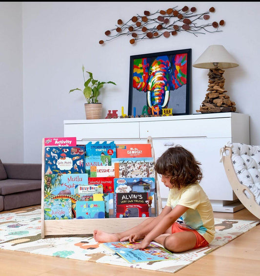 Wave Design Montessori Bookshelf / Medium Size-0